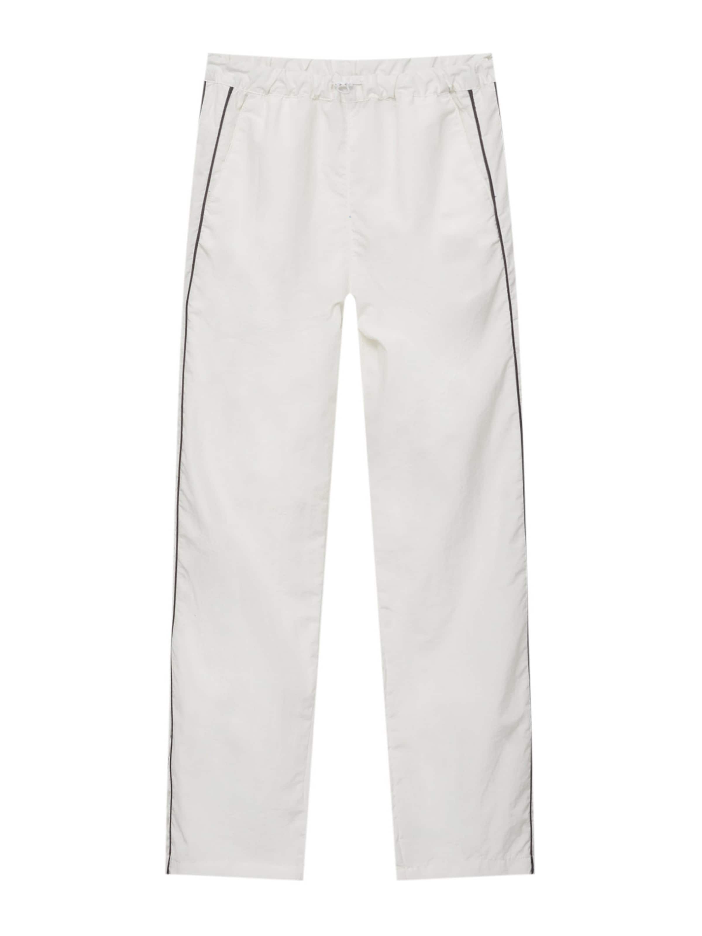 Pull&amp;Bear Regular Broek in Wit: voorkant