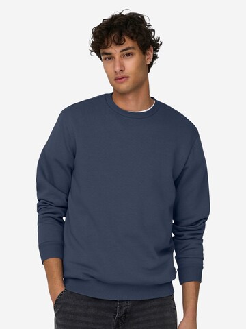 Only & Sons Sweatshirt 'Ceres' in Blue