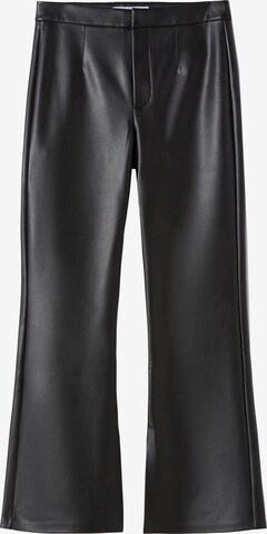 Bershka Flared Trousers in Black: front