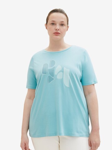 Tom Tailor Women + T-shirt i blå