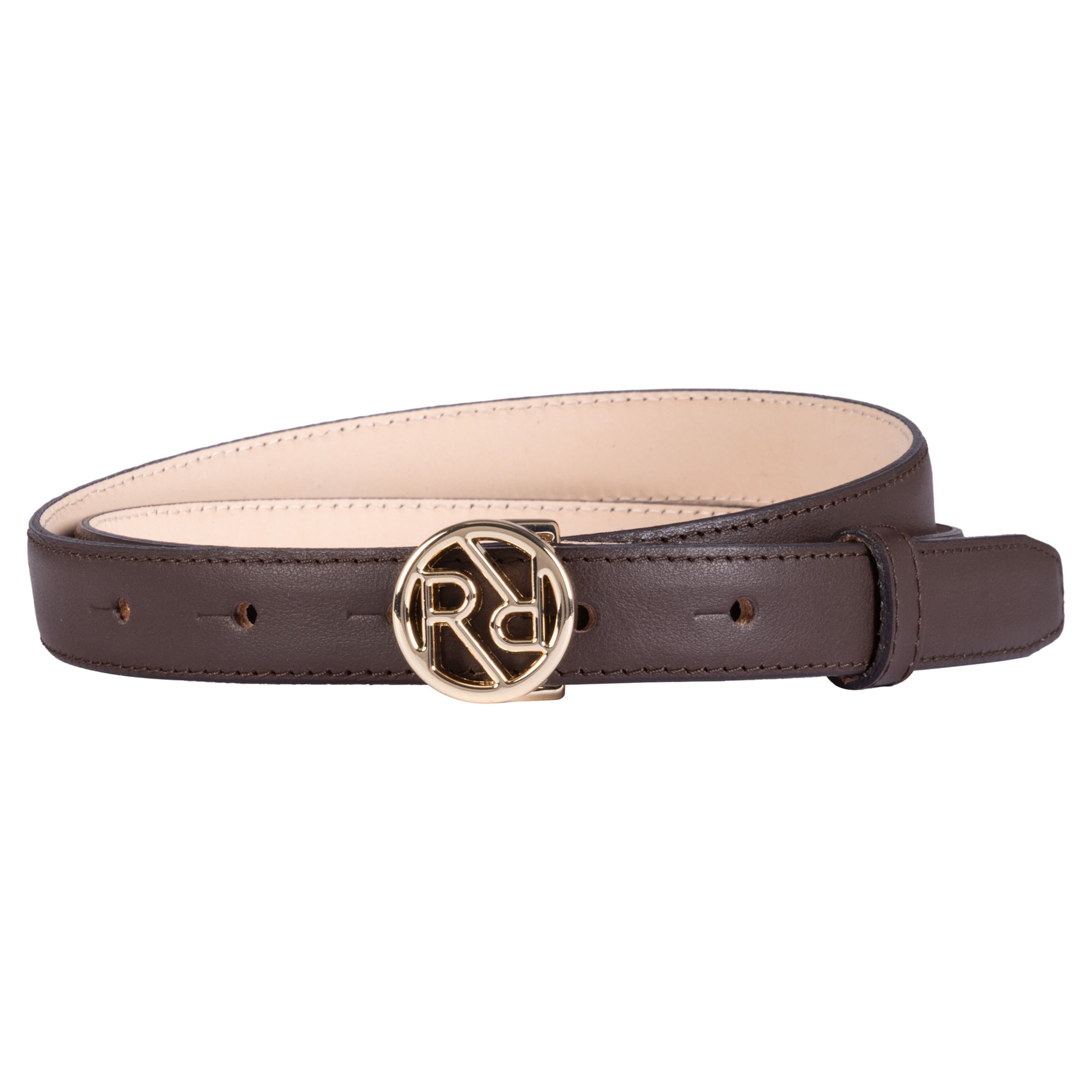Ceinture ' LOGO GÜRTEL 2 cm ' Roeckl en marron : devant