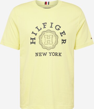 T-Shirt TOMMY HILFIGER en jaune : devant