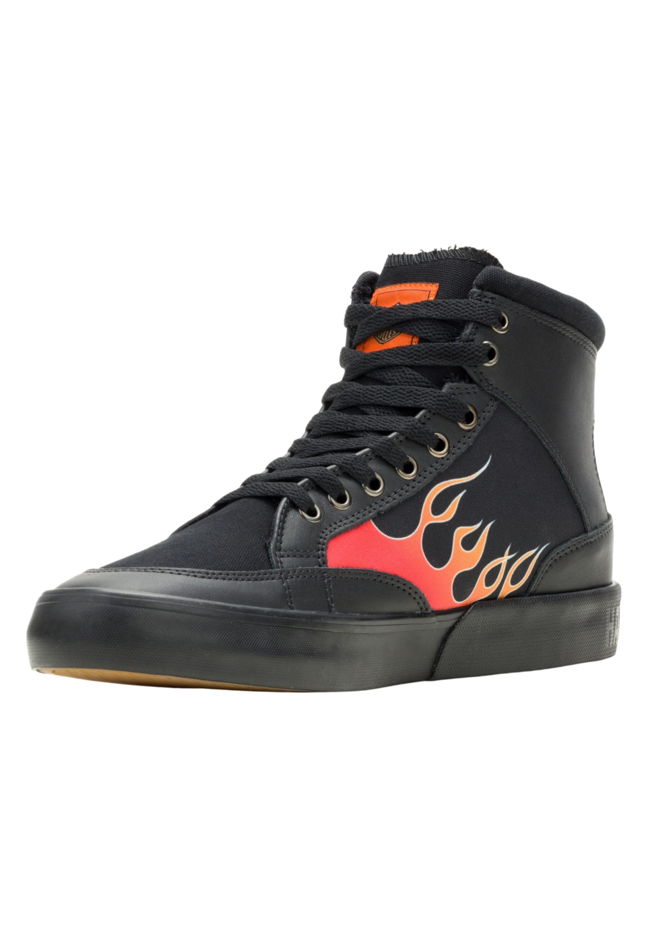 Harley Davidson High-top trainers 'Nat' in Black: front