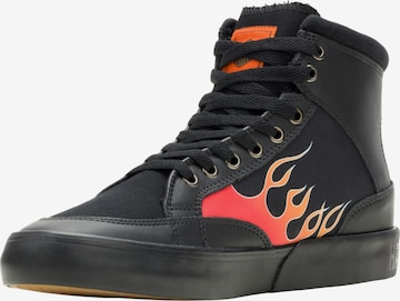 Baskets hautes 'Nat' Harley Davidson en noir : devant