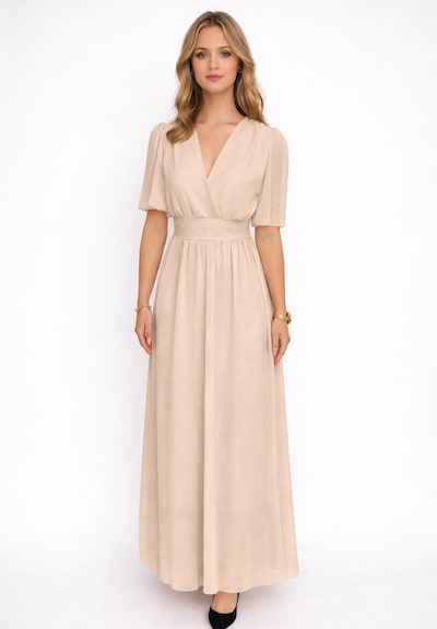 Elara Robe de soirée en 40 en beige, Vue avec produit