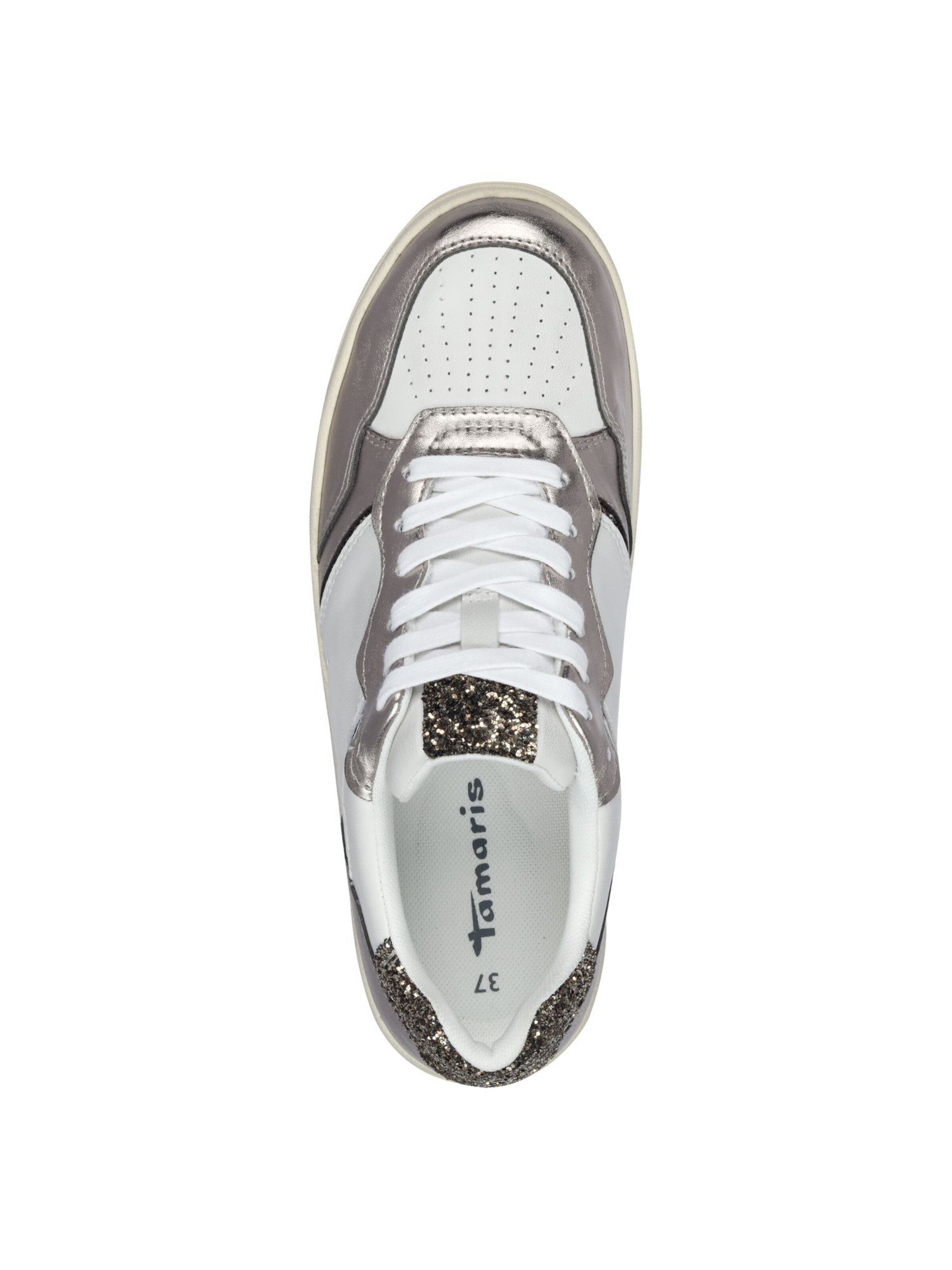 Tamaris Sneakers laag in Zilver