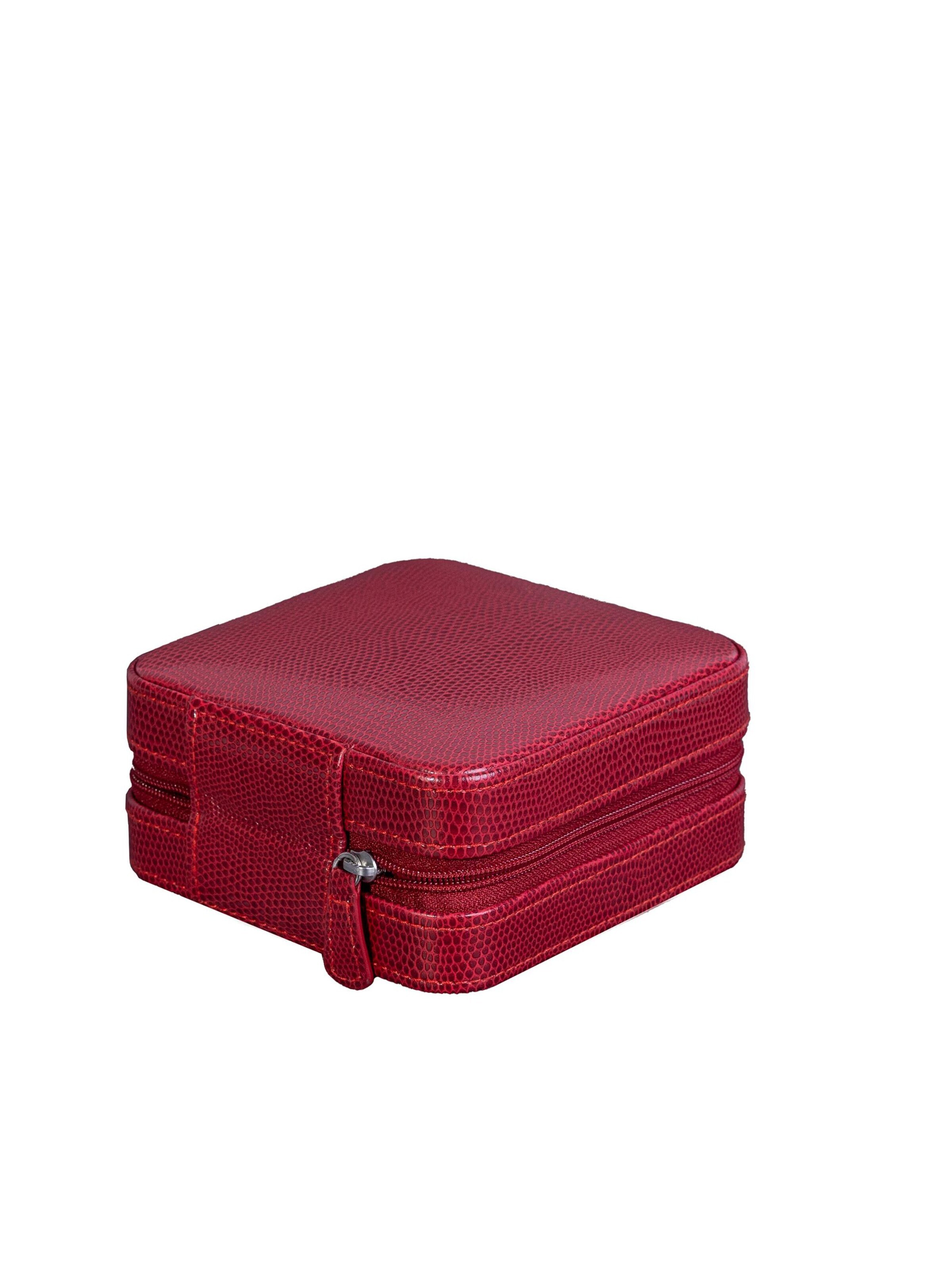 Boîte à bijoux 'MILANO Schmucketui in Lizard Optik' Friedrich23 en rouge