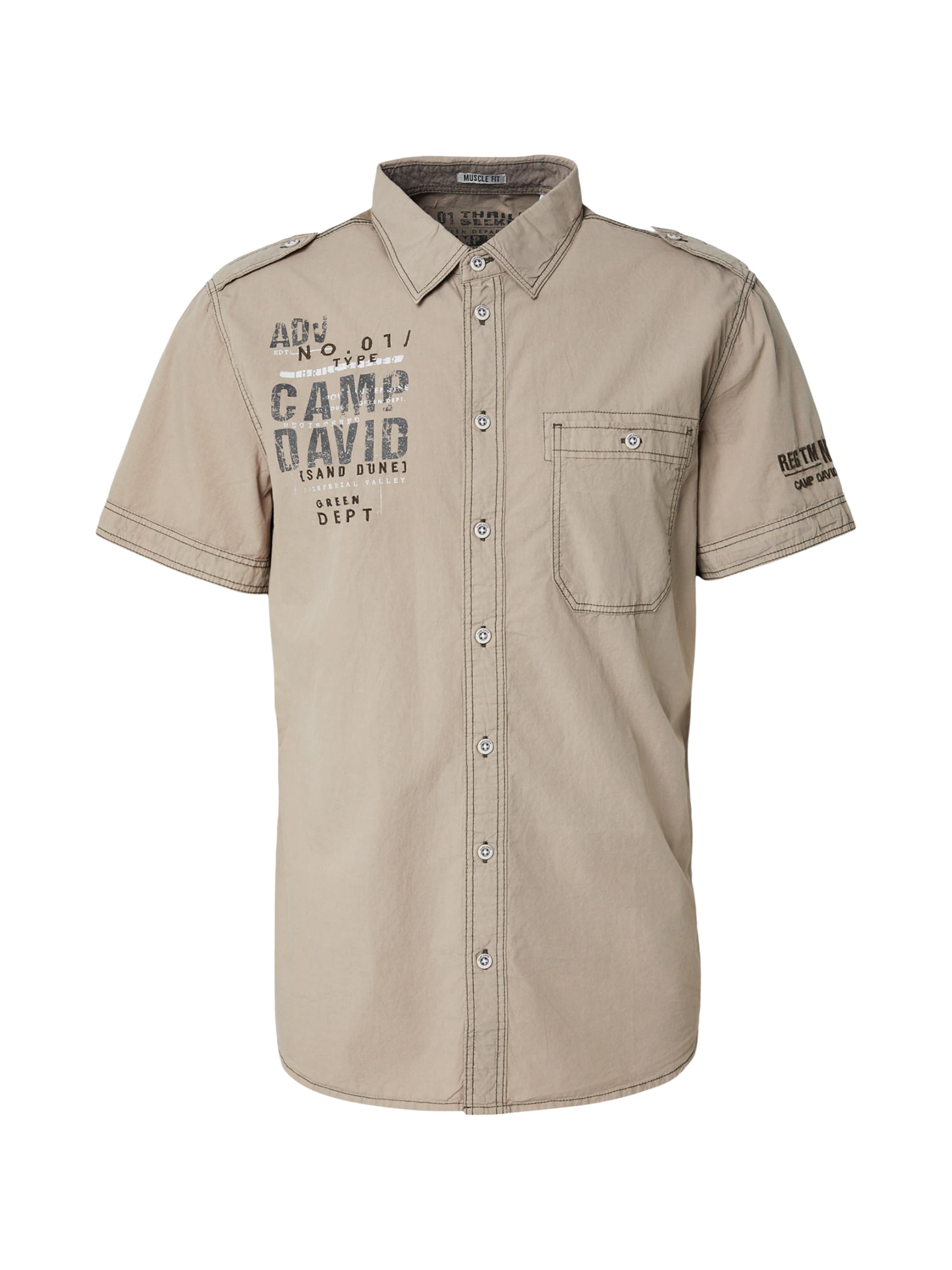 Coupe regular Chemise CAMP DAVID en gris : devant
