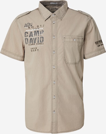 CAMP DAVIDRegular Fit Košulja - siva boja: prednji dio