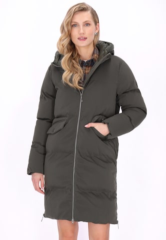 DreiMaster Vintage Wintermantel in Groen: voorkant