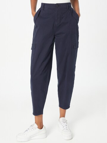 s.Oliver Tapered Cargobroek in Blauw: voorkant