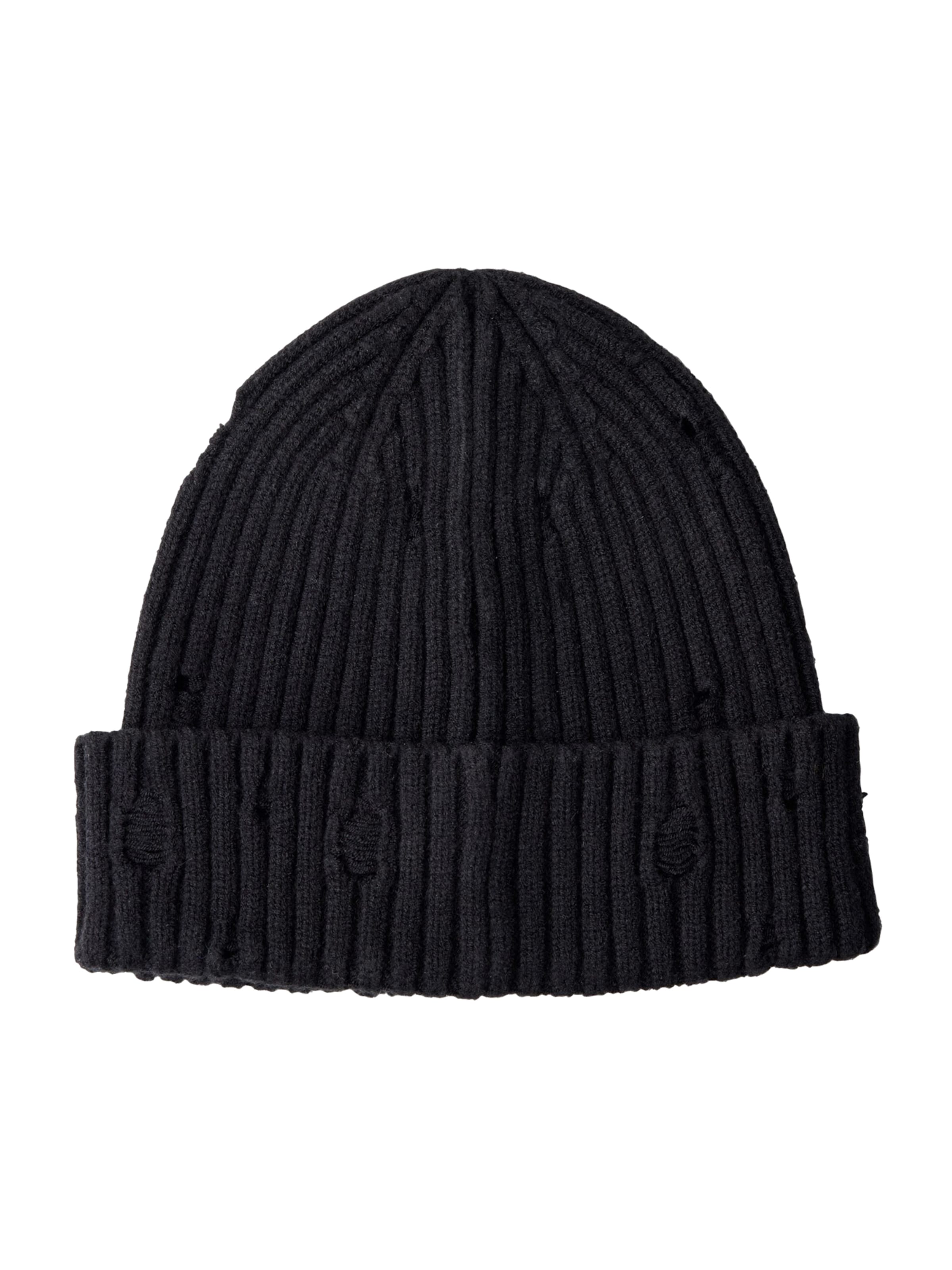 Berretto di Bershka in nero: frontale