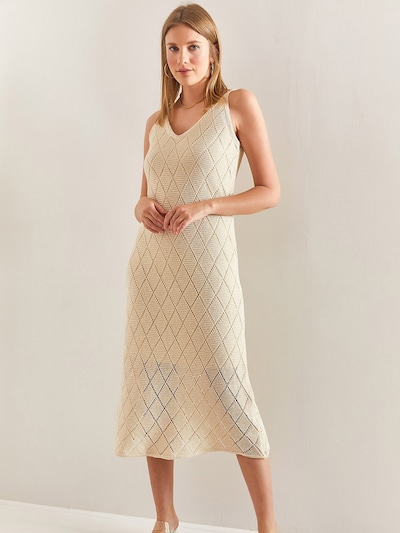 Bianco Lucci Kleid in ecru, Produktansicht