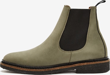 NINE TO FIVE - Botas chelsea 'Luka' em verde: frente