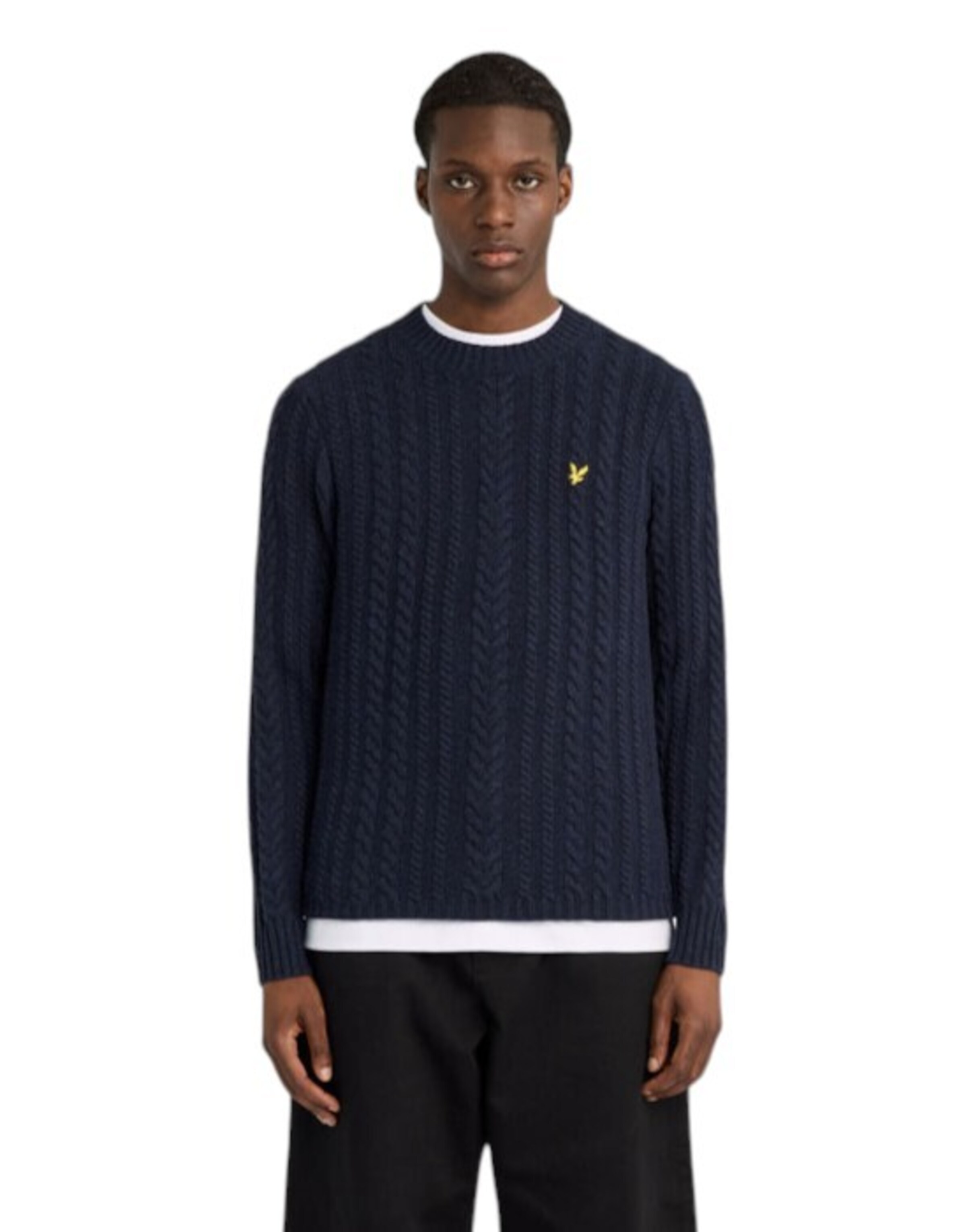 Pull-over Lyle & Scott en bleu : devant