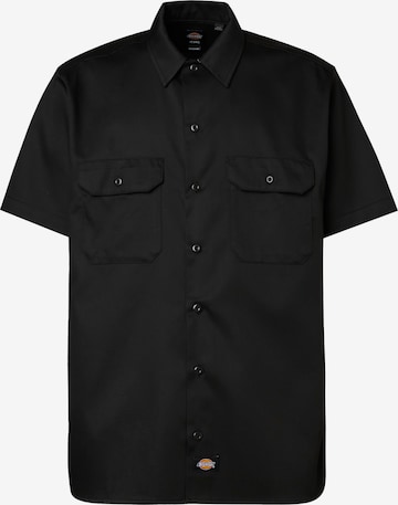 DICKIES Классический крой Рубашка 'Work Shirt' в Черный: спереди