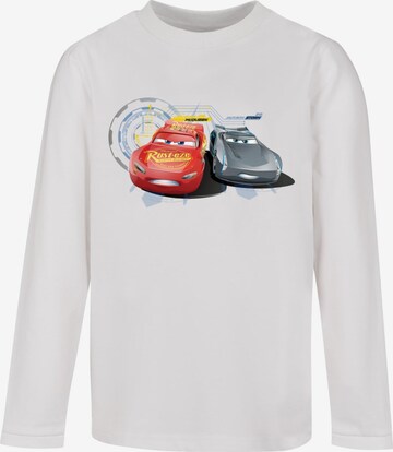 ABSOLUTE CULT Shirt 'Cars - Lightning Vs Storm' in Wit: voorkant