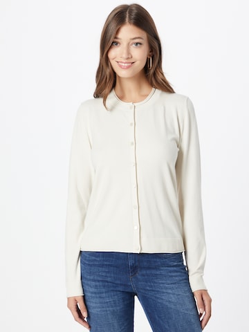 Sisley Knit Cardigan in White: front