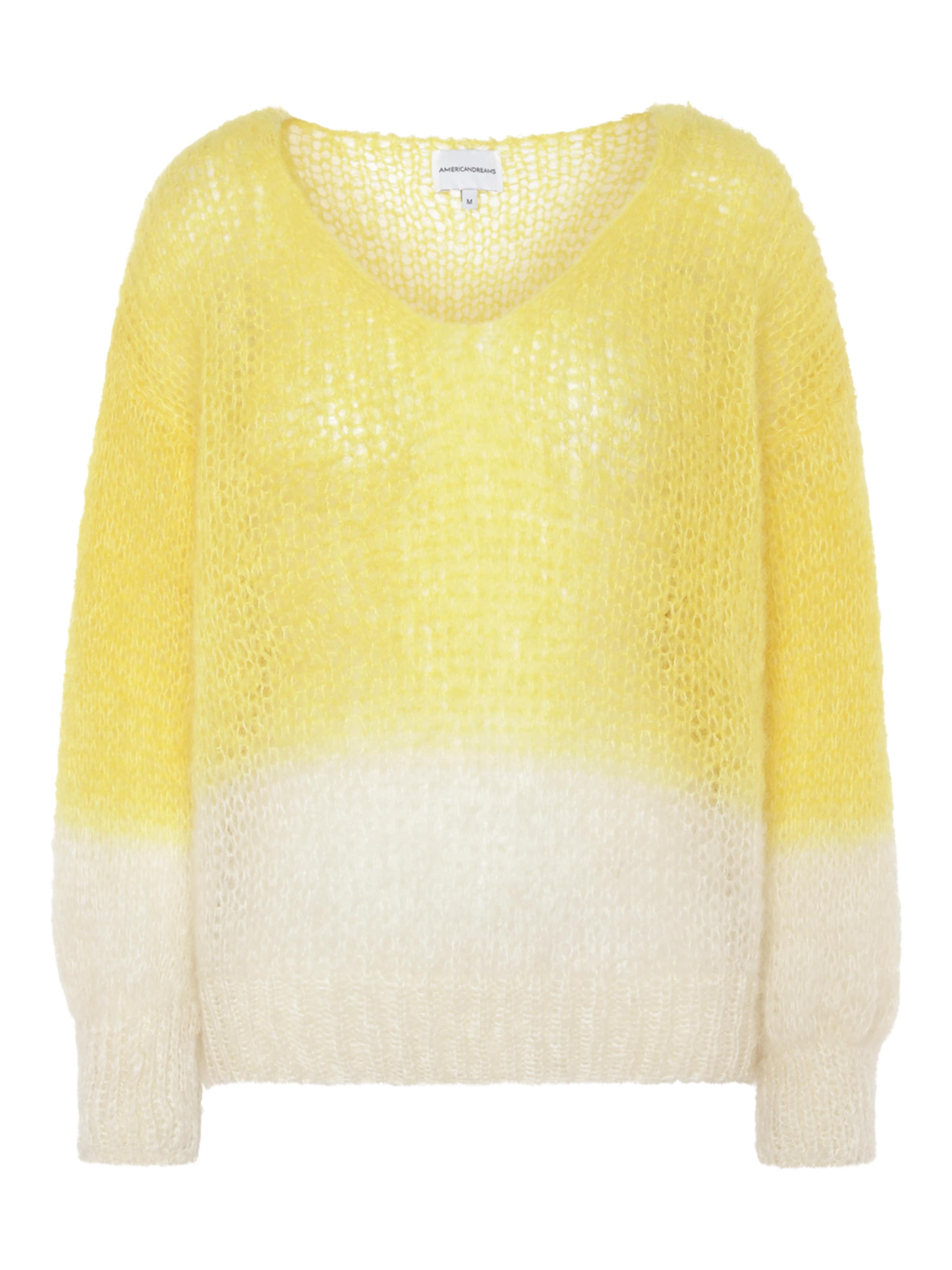 americandreams Oversizepullover 'Milana 2-Colored'‌‌‌‌‌ in Gelb: Vorderseite