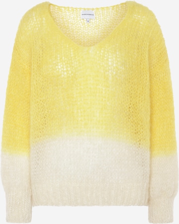 americandreams Oversizepullover 'Milana 2-Colored' in Gelb: Vorderseite