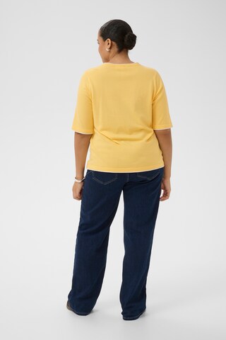 KAFFE CURVE Pullover 'Lizzy' in Gelb