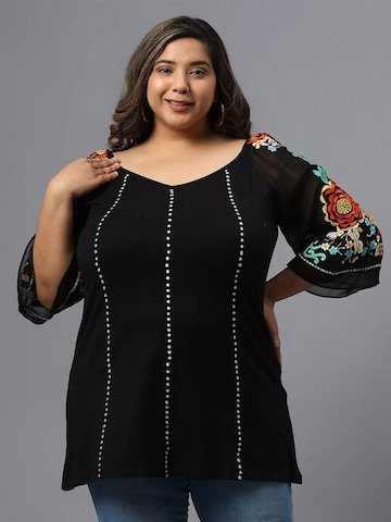 PfauGermany Oversized Shirt 'Regular' in Black: front