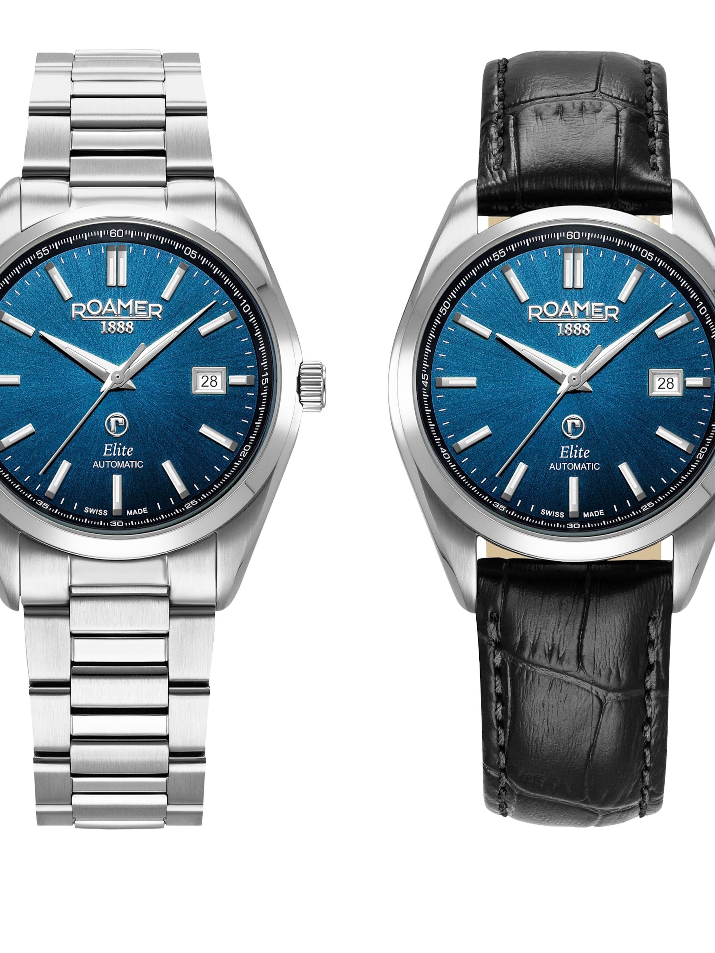 Roamer Analog Watch 'Elite' in Blue: front