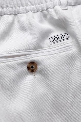 JOOP! Loosefit Bundfaltenhose 'Lester' in Weiß