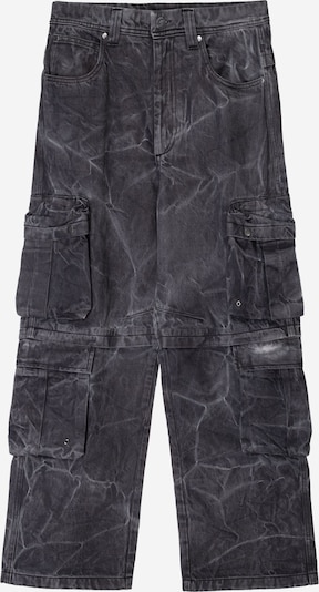 Bershka Cargofarkut värissä musta denim, Tuotenäkymä