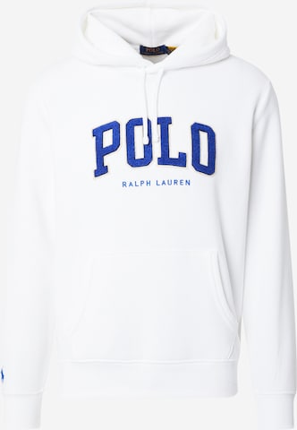 Sweat-shirt Polo Ralph Lauren en blanc : devant