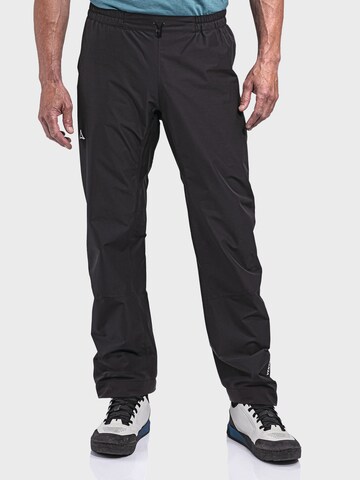 Schöffel Regular Outdoor trousers in Black: front