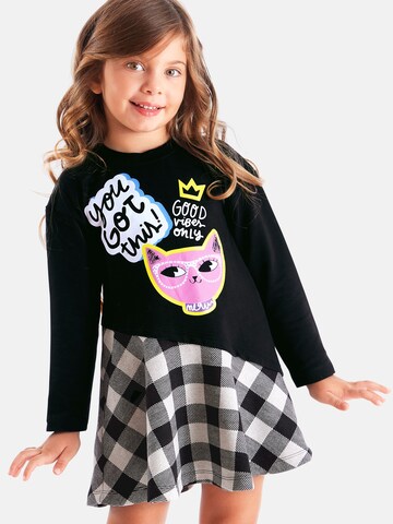 Robe 'Cool Cat' Denokids en noir : devant