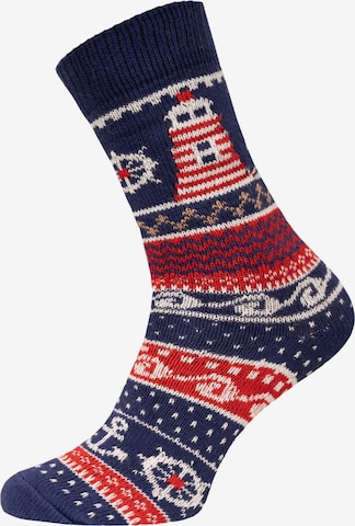 HomeOfSocks Socks 'HOS908' in Blue: front