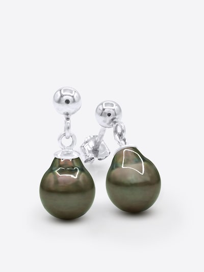 Ateliers Saint Germain Boucles d'oreilles 'Tikehama' en blanc, Vue avec produit