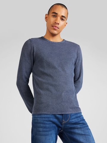JACK & JONES Sweater 'DEAN' in Blue: front