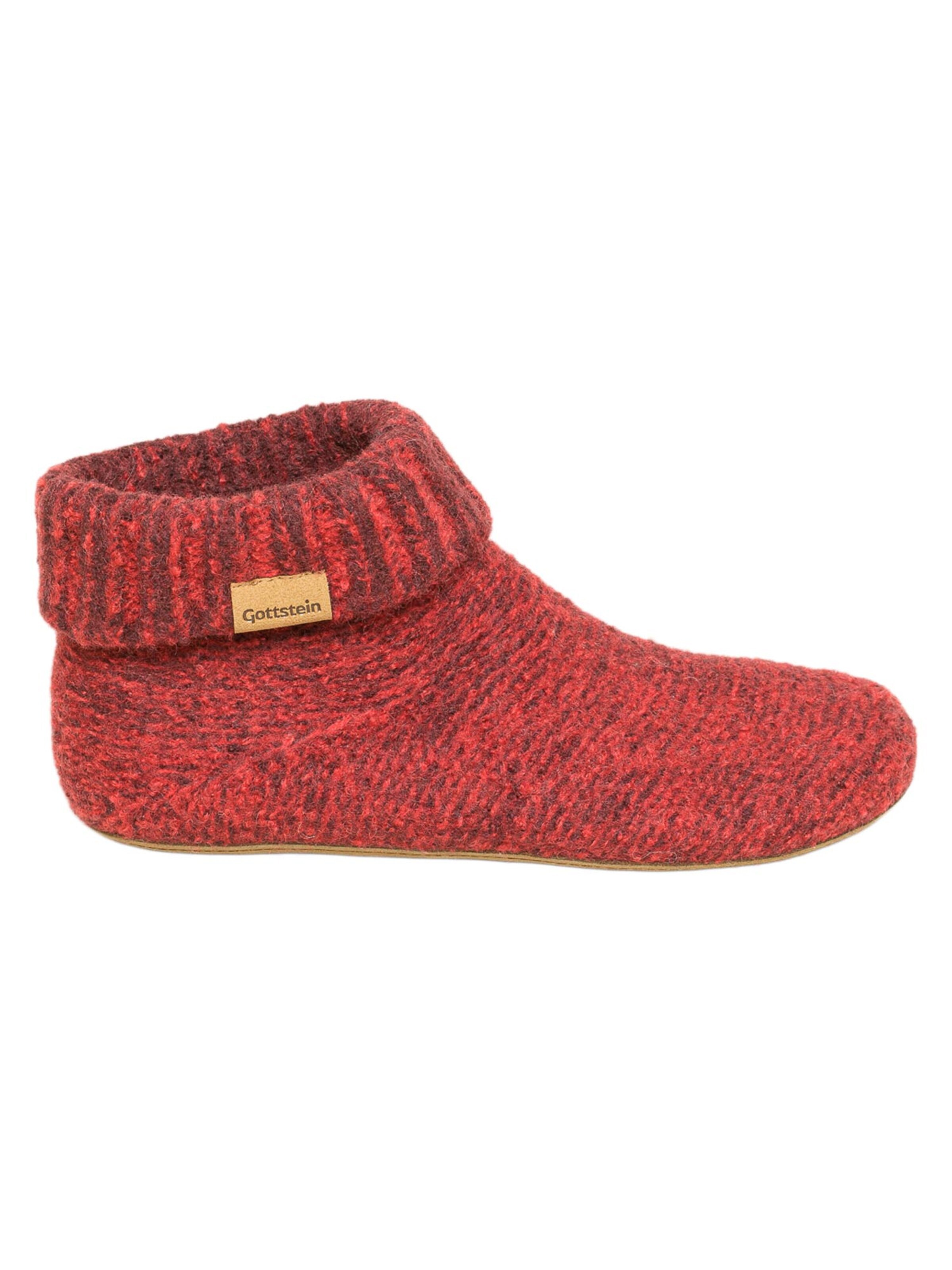Gottstein Pantolette 'Knit Boot'‌‌‌‌‌‌ in Rot: Vorderseite