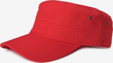 styleBREAKER Cap 'Military Cap Baumwoll Canvas' in Red: front