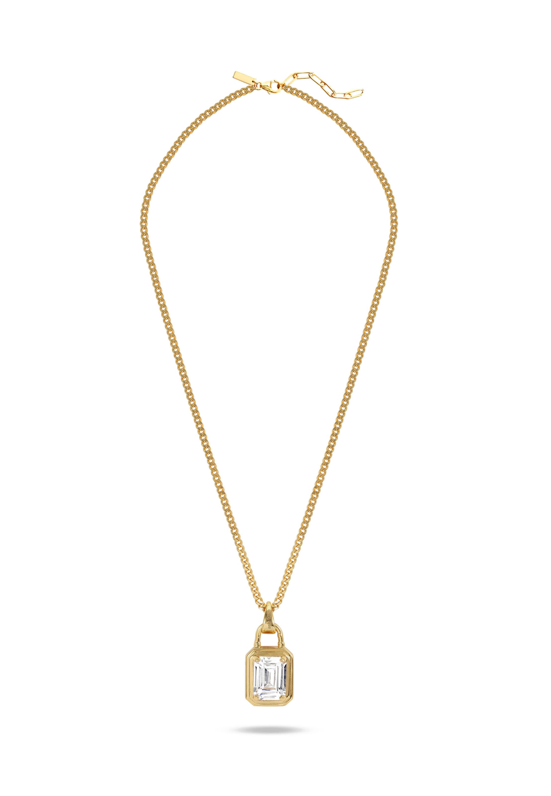 Commen Lines Necklace in Gold: front