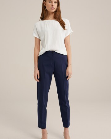 WE Fashion - regular Pantalón de pinzas en azul