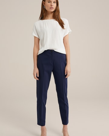 WE Fashion Regular Trousers with creases in Blue