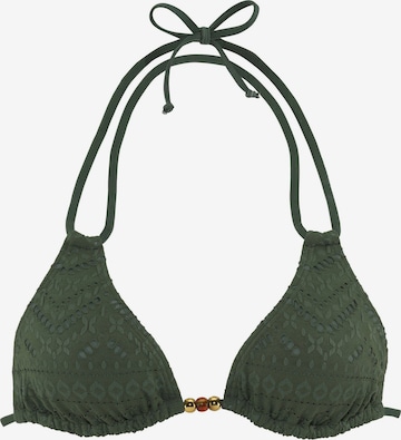 LASCANATrokutasti Bikini gornji dio - zelena boja: prednji dio