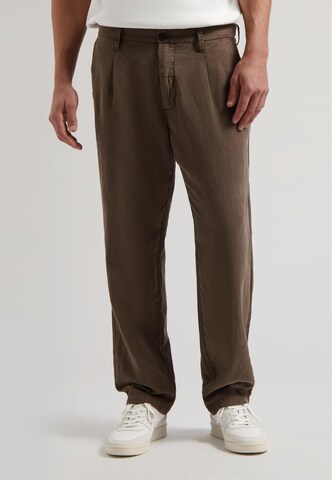 Dstrezzed Regular Pleat-Front Pants 'Henry' in Brown: front