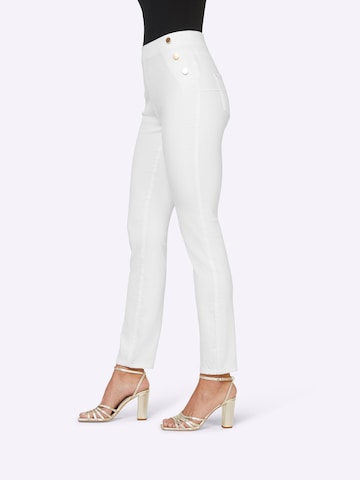 heine Slim fit Trousers in White