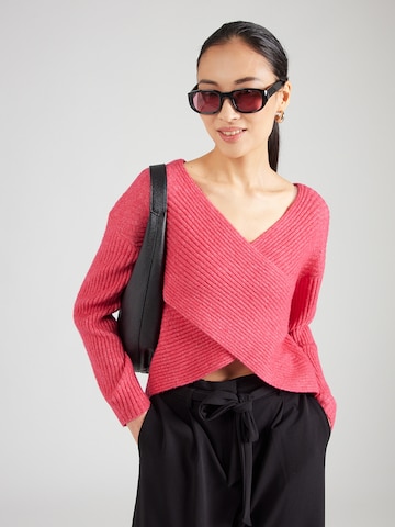 VILA Πουλόβερ 'VIKAYLENA' σε ροζ: μπροστά