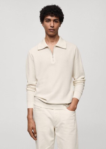 MANGO MAN Sweater 'tenp' in White: front