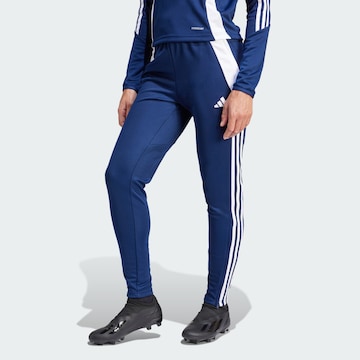 ADIDAS PERFORMANCE Slimfit Sportbroek 'Tiro 24' in Blauw: voorkant