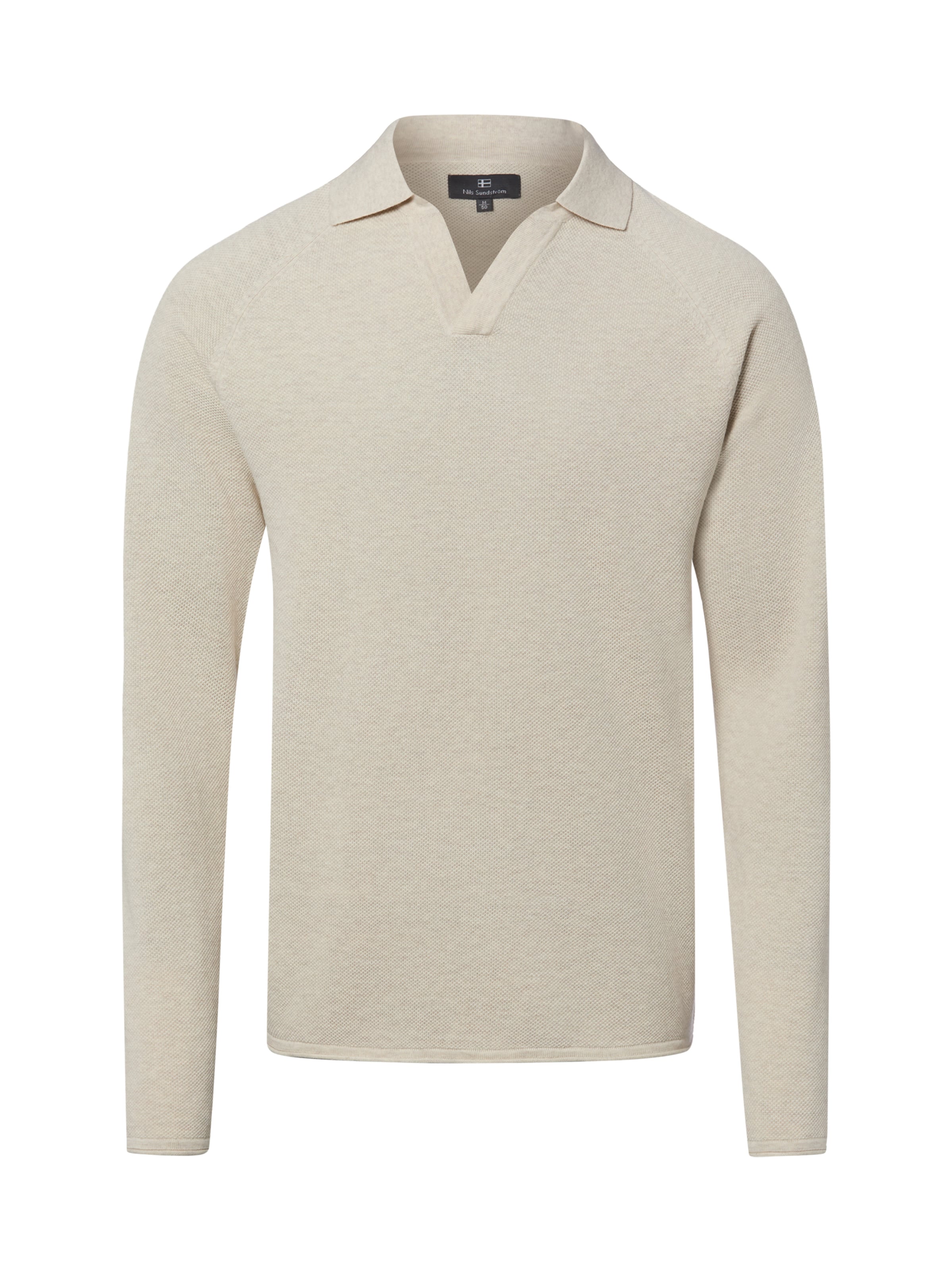 Pull-over Nils Sundström en beige : devant