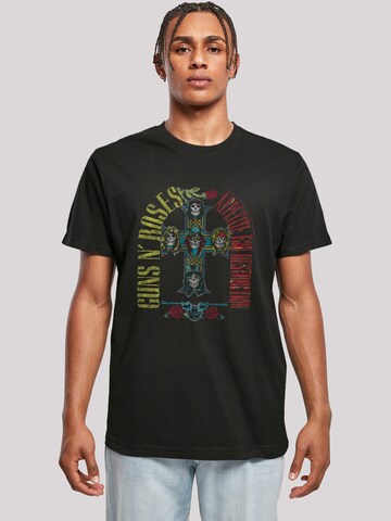 T-Shirt 'Guns N' Roses Skull Rock Band Merch' F4NT4STIC en noir : devant