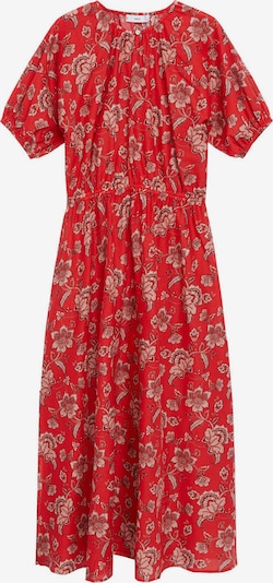 MANGO Kleid 'CALABASA' in hellbraun / mischfarben / rot / weiß, Produktansicht
