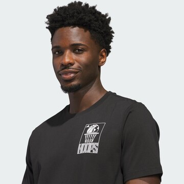 T-Shirt 'World Wide Hoops' ADIDAS PERFORMANCE en noir